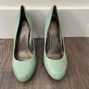 Mint Green Pumps, 4 in heel